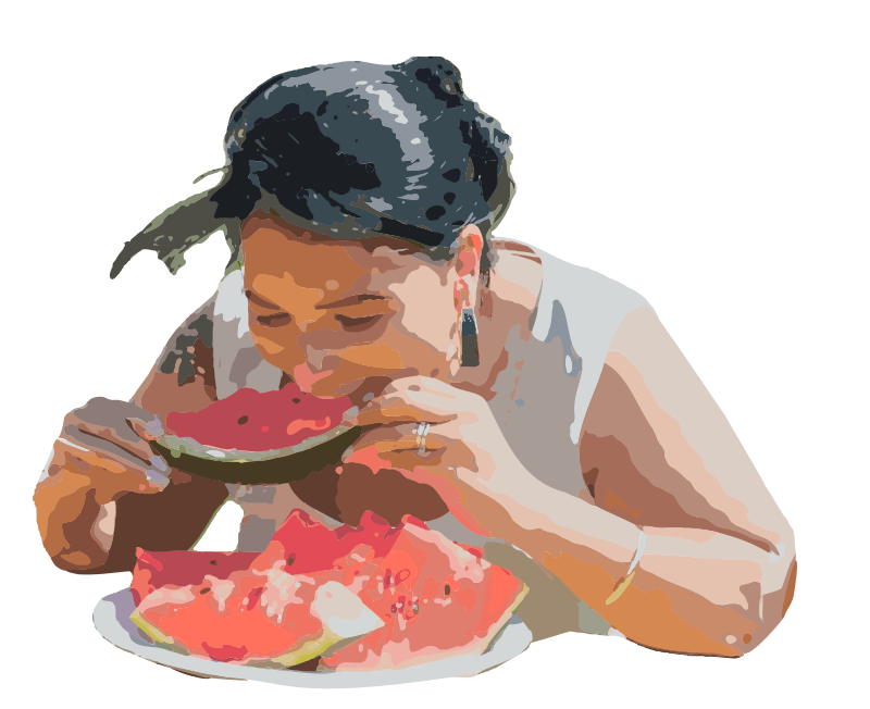 Lady with Watermelon