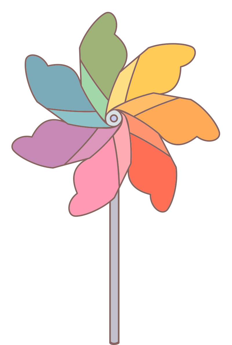 rainbow pinwheel animation