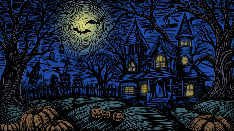 Halloween Landscape - Colour Remix