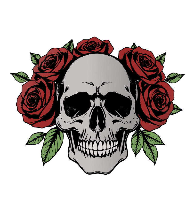 Roses and Skull