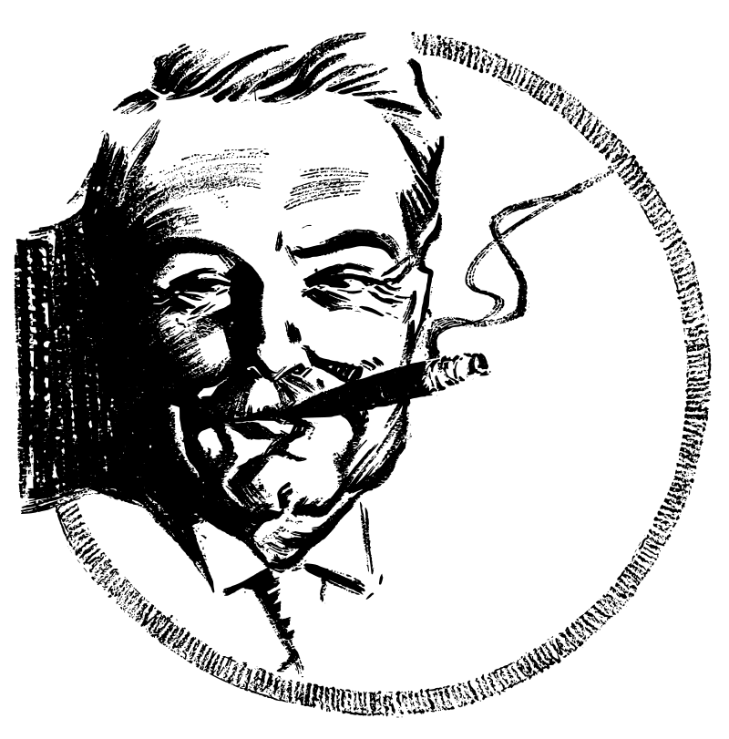 Man Smoking in a Circle