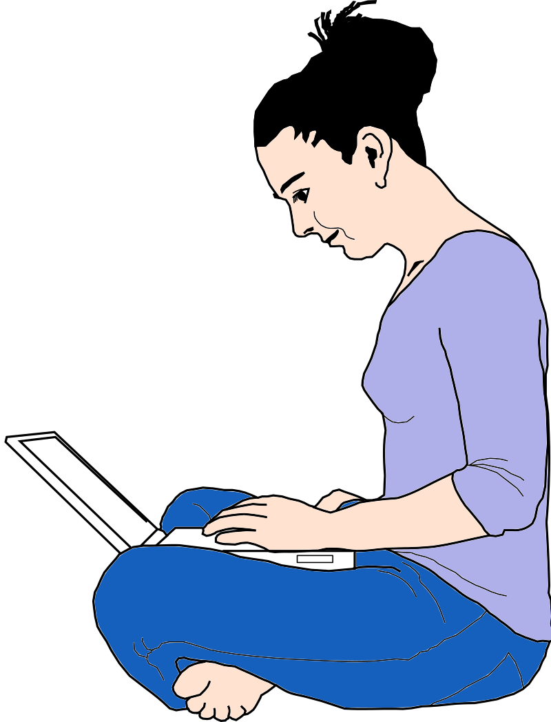 lady encoding data