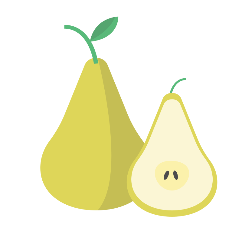 Pears Isolated