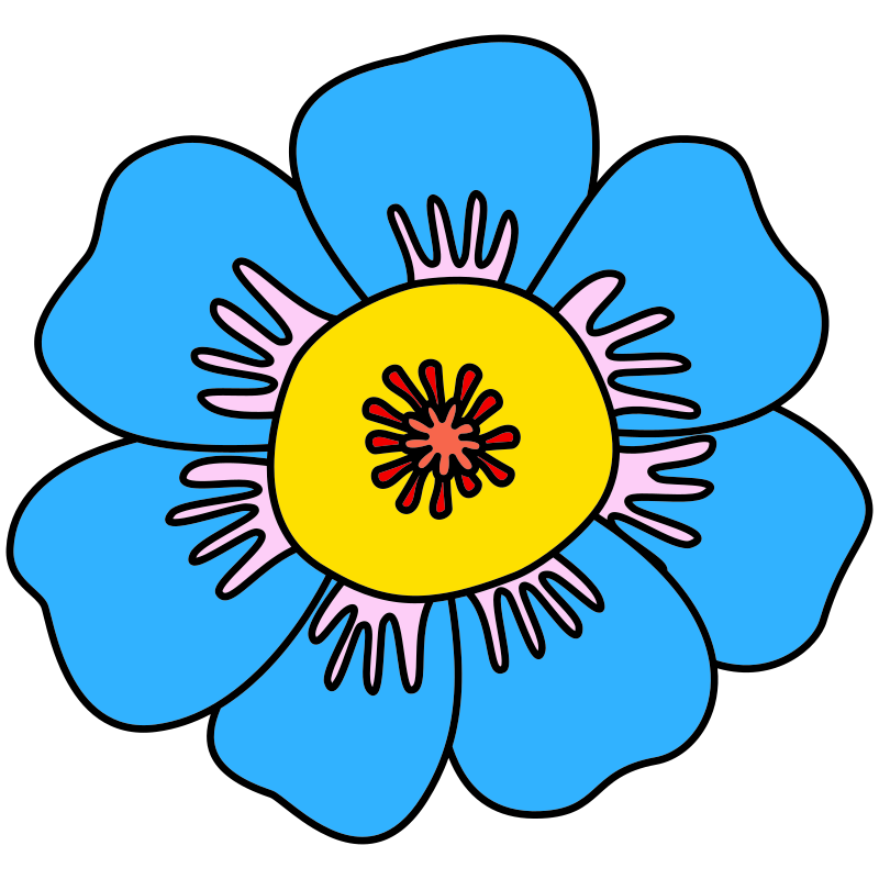 Simple Flower Head Clipart