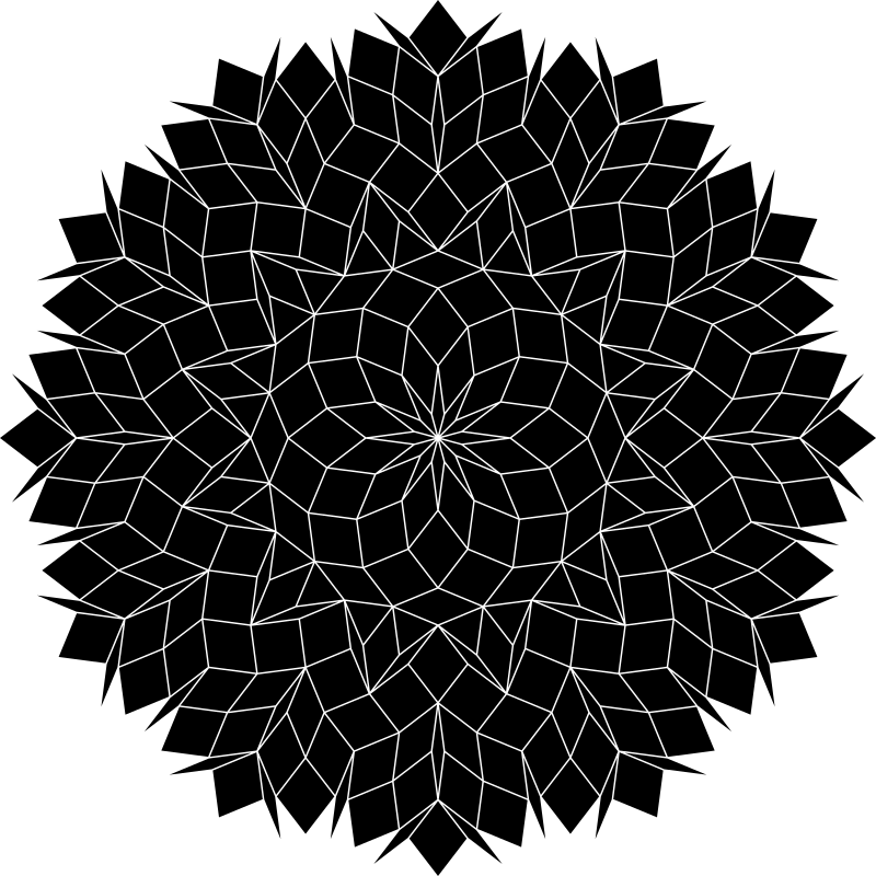 Dodecagon Flower Reignited Black