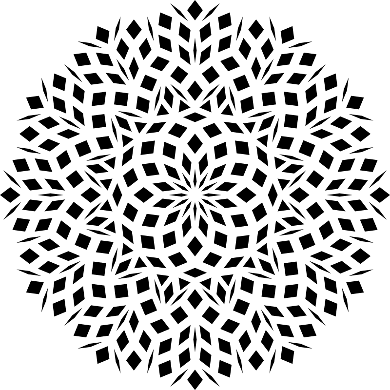 Dodecagon Flower Reignited Black Expanded