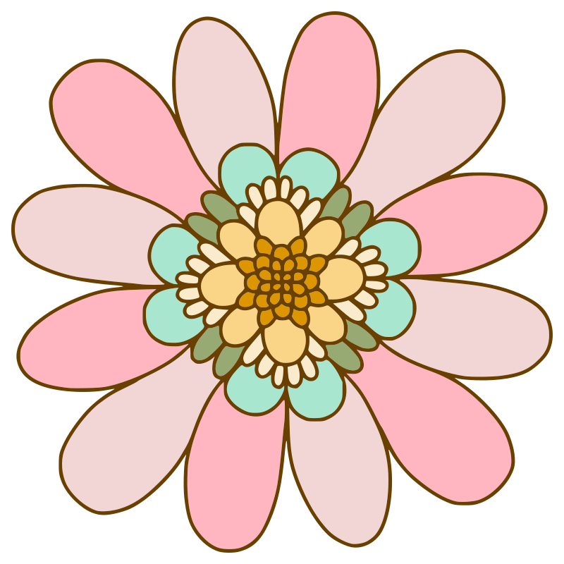 Colorful Imaginary Flower Head