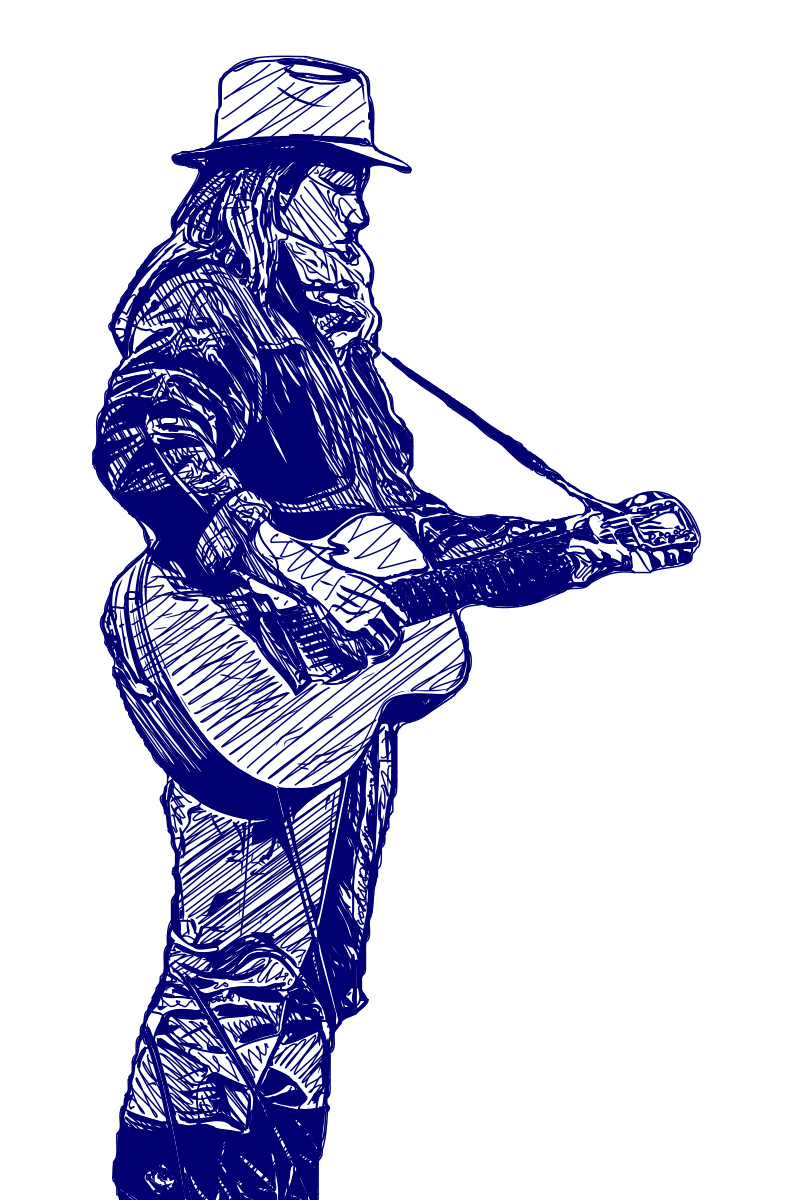 Sketch of a Guitar Lady