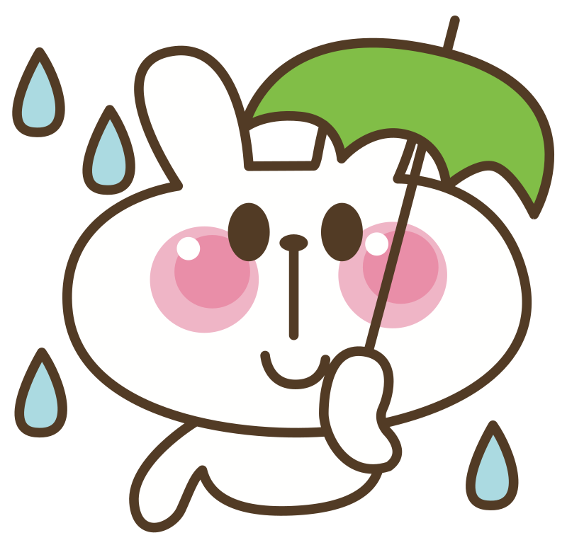 Happy Rabbit with Umbrella