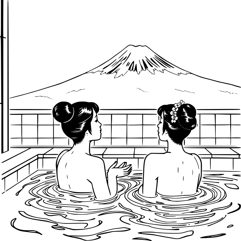 Bathing in Hot Springs 01