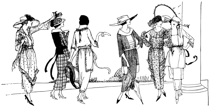 Six Ladies - 1919 Fashions