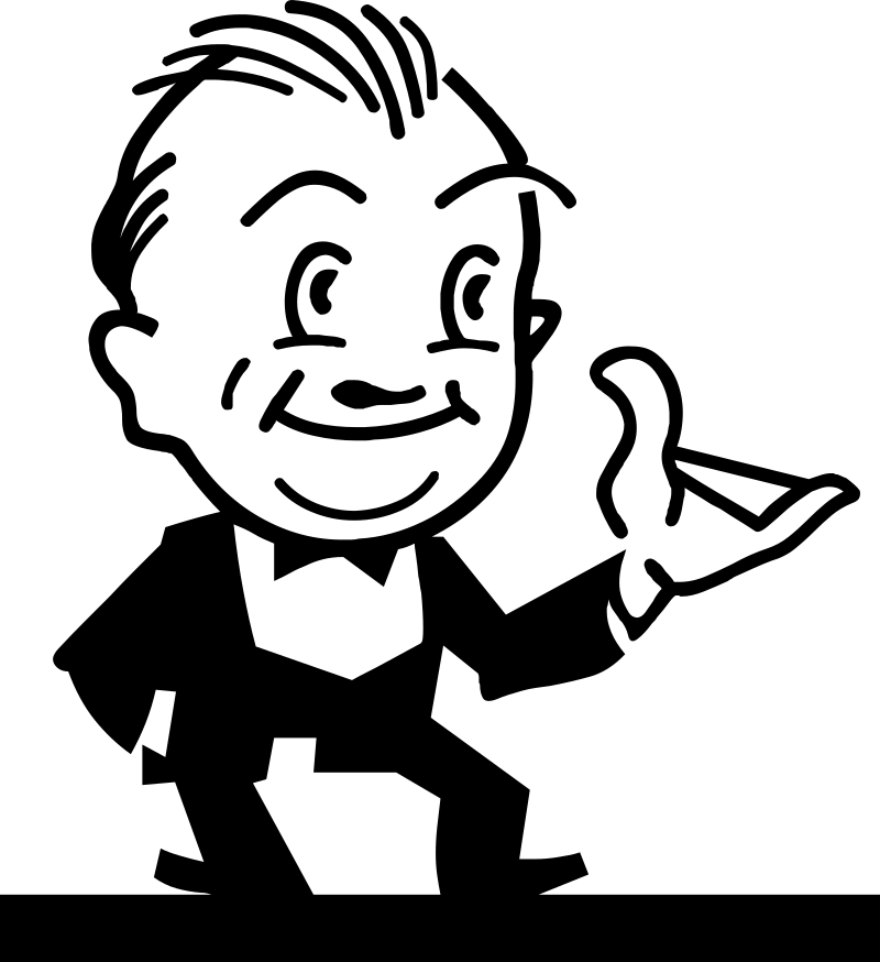 Man in tux presenting