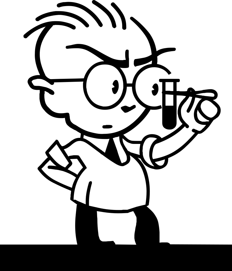 Scientist with test tube