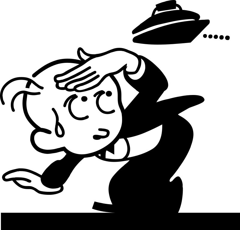 Man ducking thrown iron