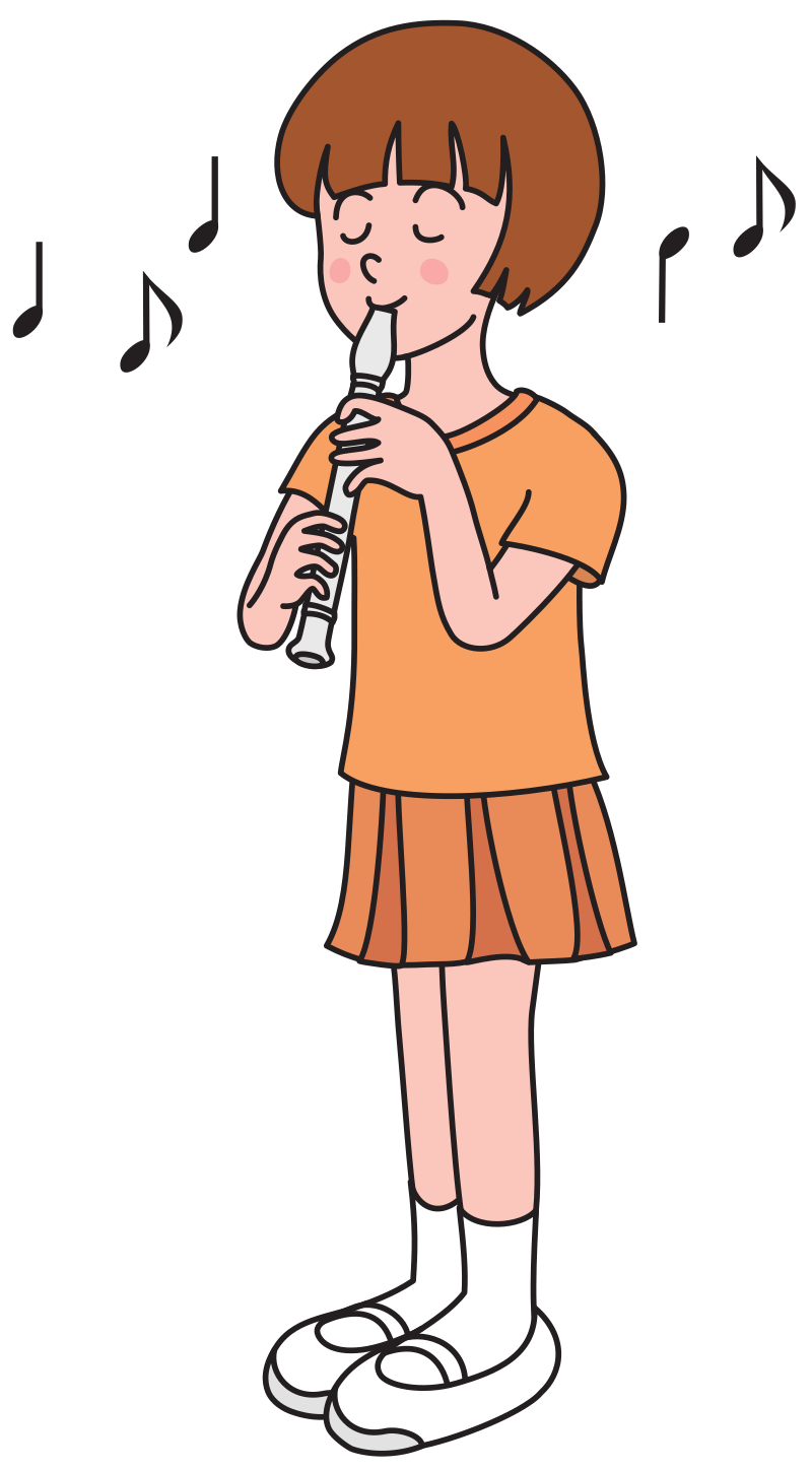 Girl playing the flute