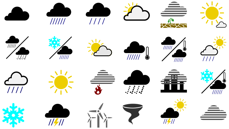 Weather Meteorology Icons - Colour Remix