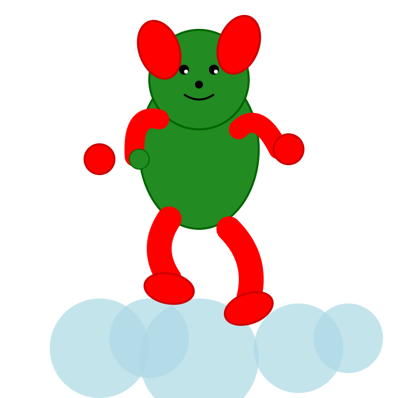 Use the Bunny Picture to Make a Green Bear