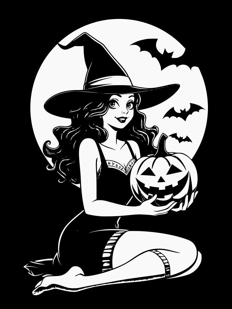 Vintage Halloween witch