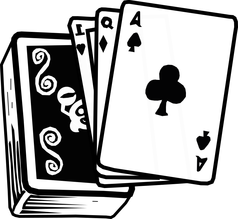 deck of cards B&W