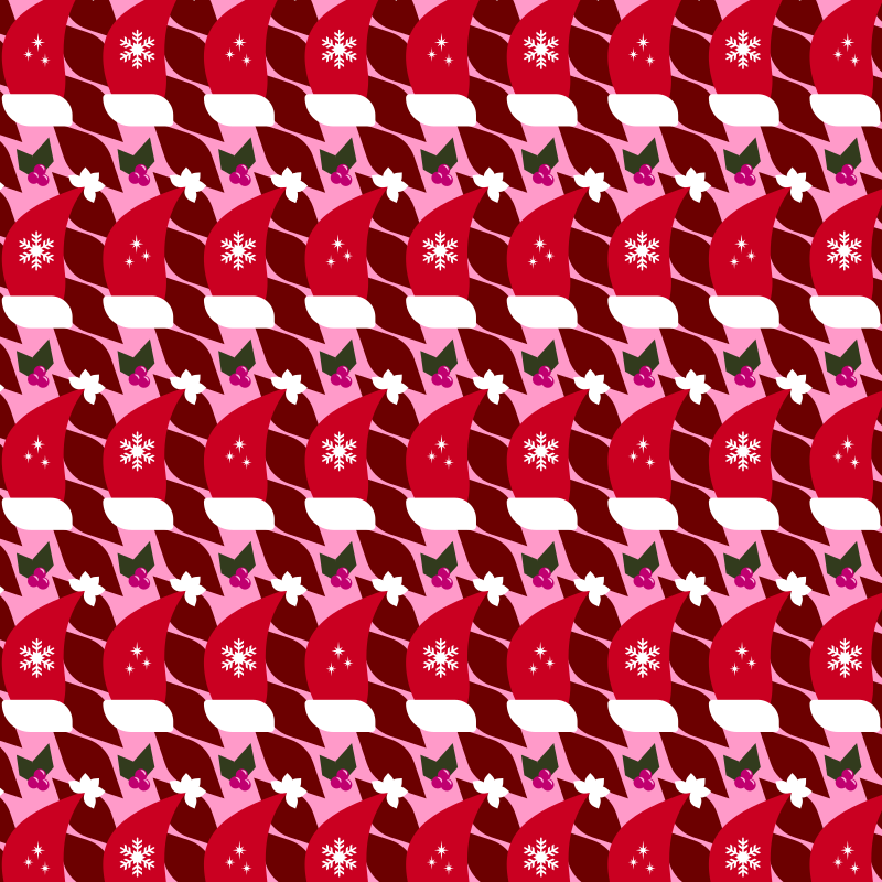 Santa Hat Christmas Pattern