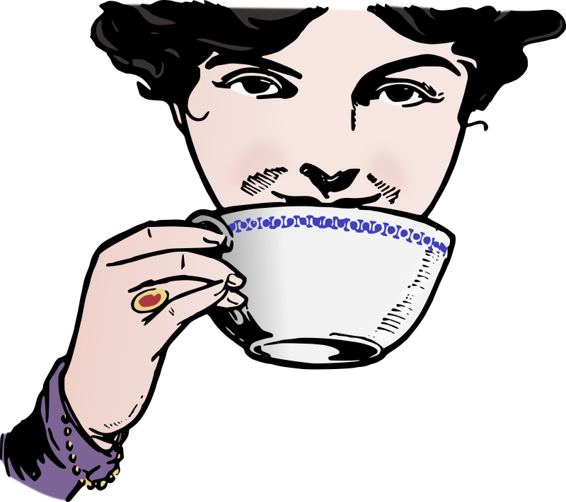 Lady Sips a Cup - Colour Remix