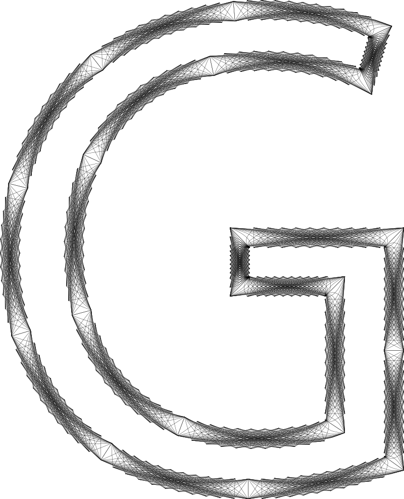 Geometry Wireframe Alphabet G