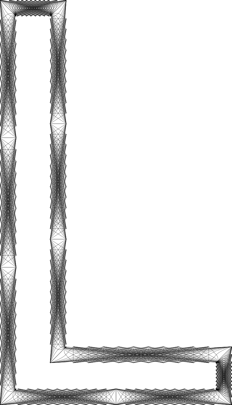 Geometry Wireframe Alphabet L