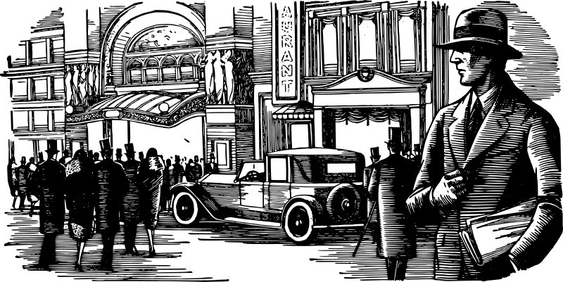 Man Watching a Crowd