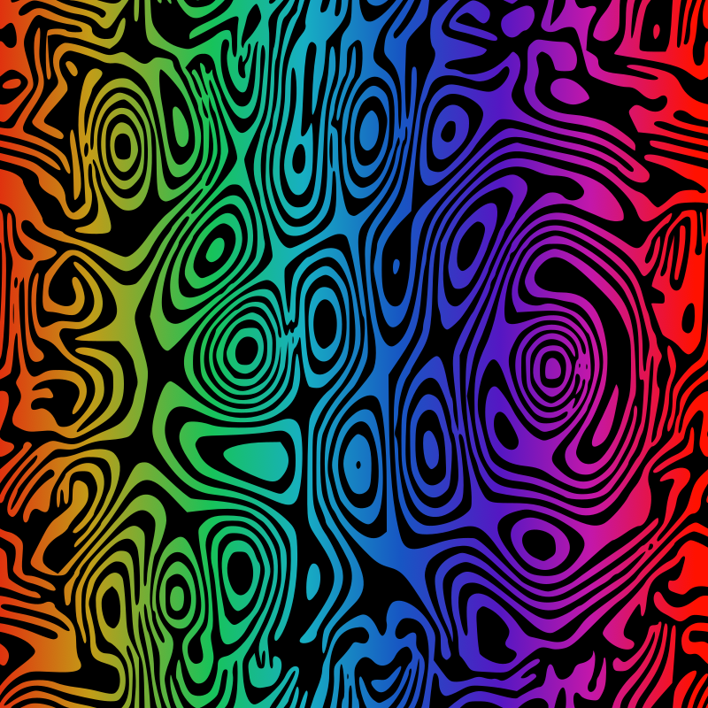 Psychedelic Rainbow Zebra - Remix