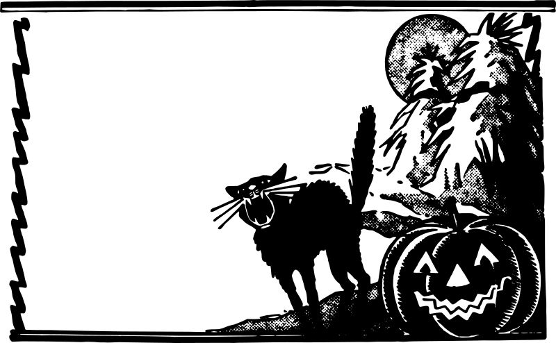 Retro Black Cat Frame