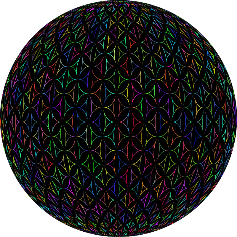 Seamless Pattern 475 Line Art Sphere Polyprismatic
