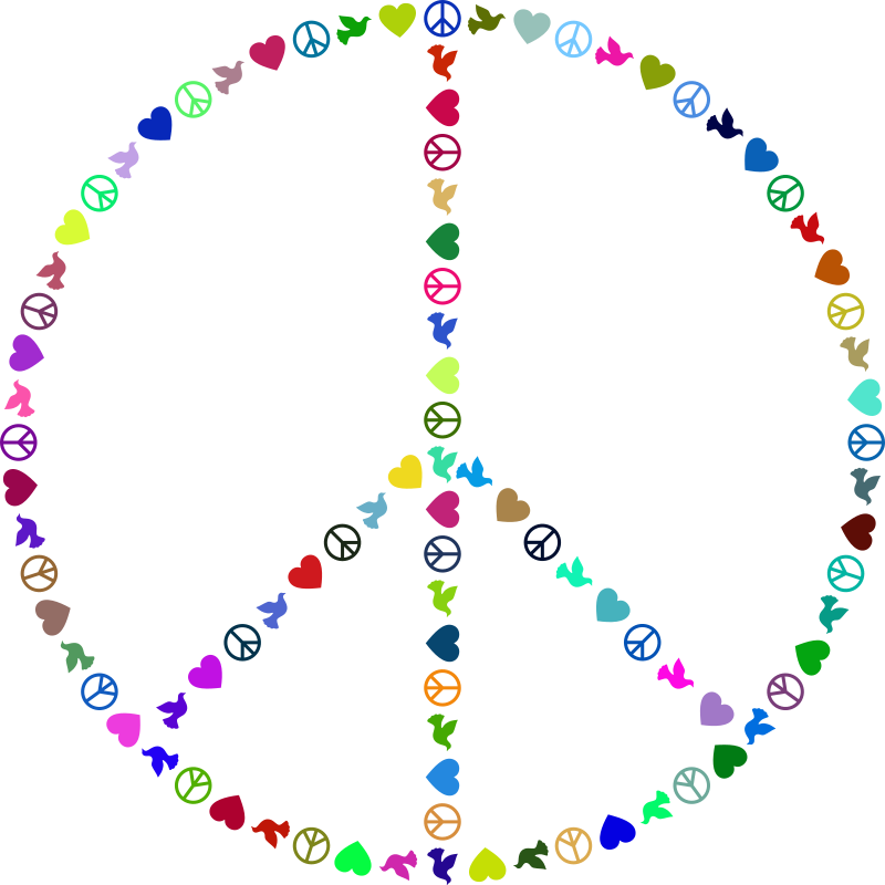 Peace Within Peace Sign Colorful
