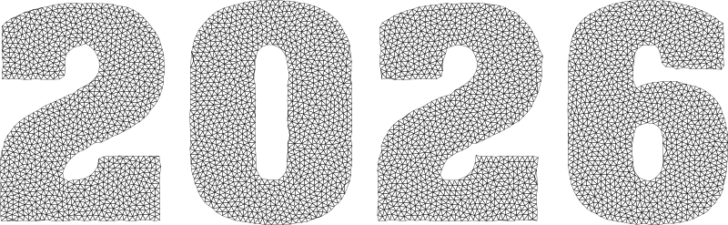 2026 Typography Triangular Line Art