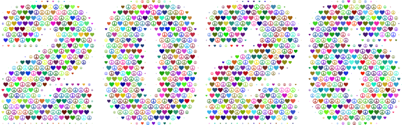 Love And Peace 2026 Colorful