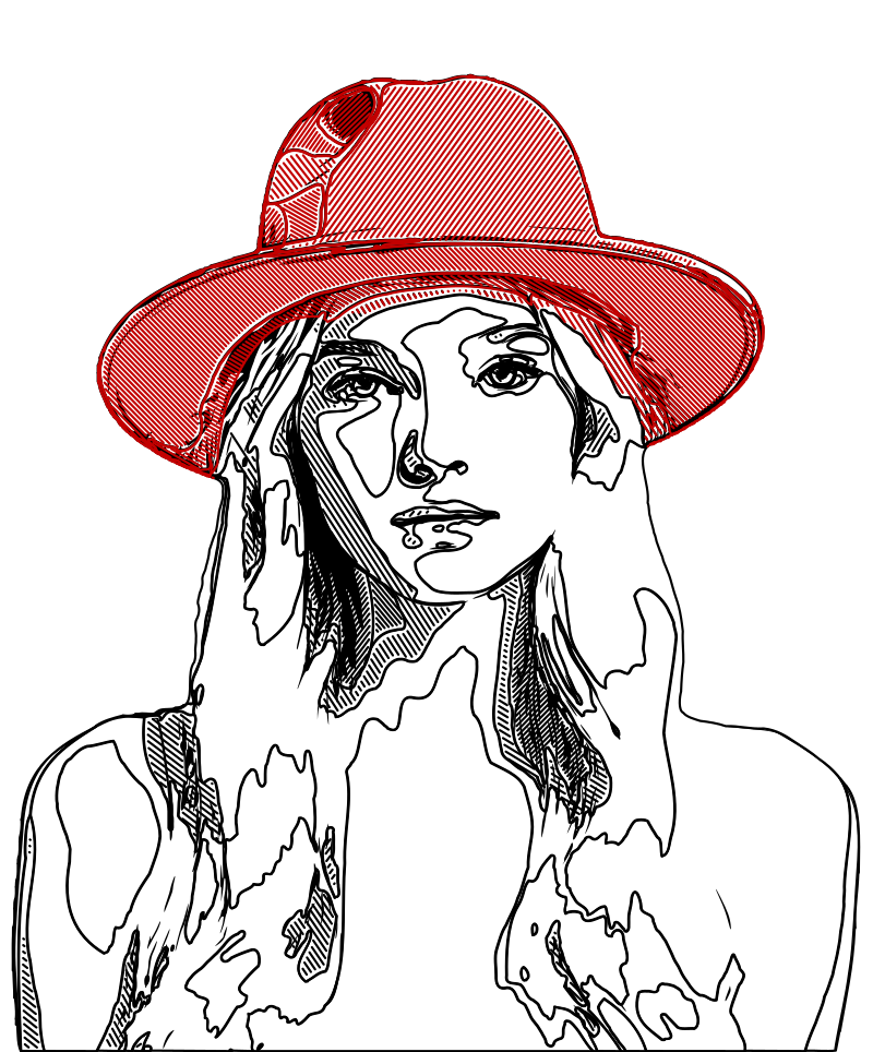 Simple Red Hat Lady