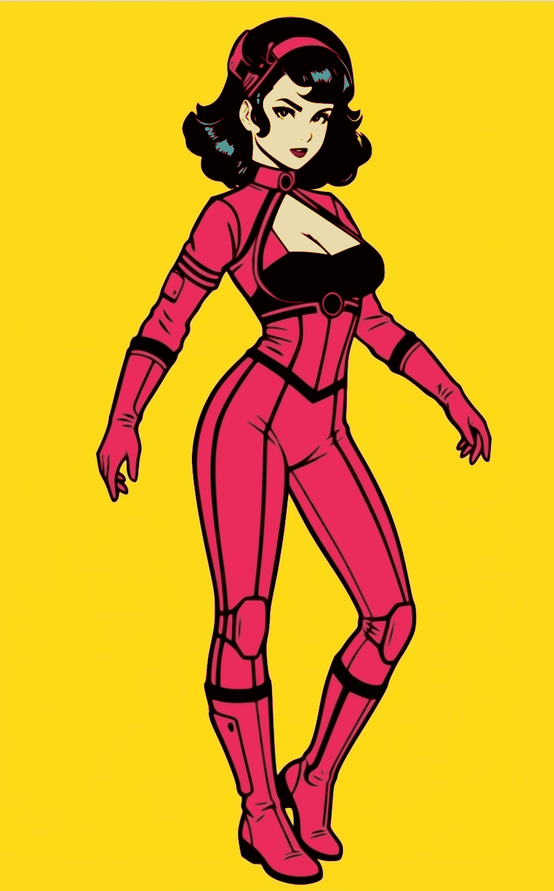Retro Science Fiction Full Body