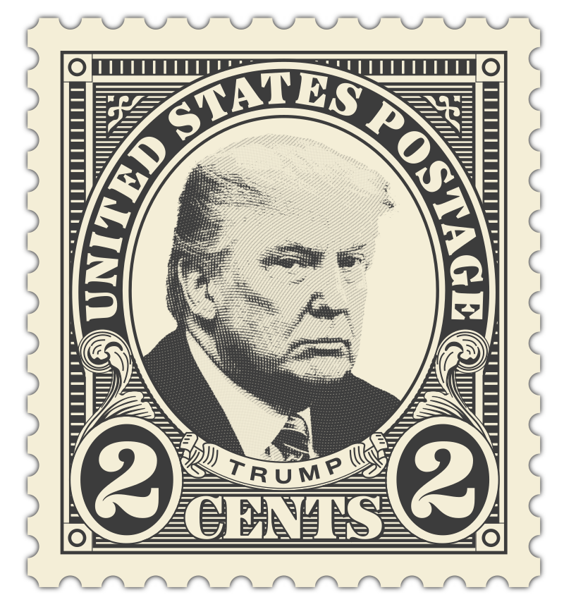 vintage US postage stamp template