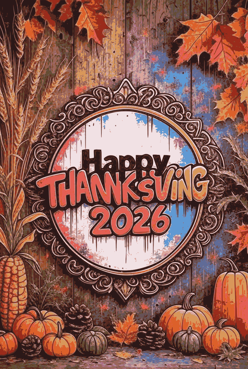 Happy Thanksgiving 2026 Streetart Graffiti