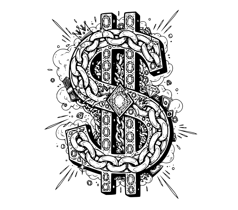 Bling Bling Black and White