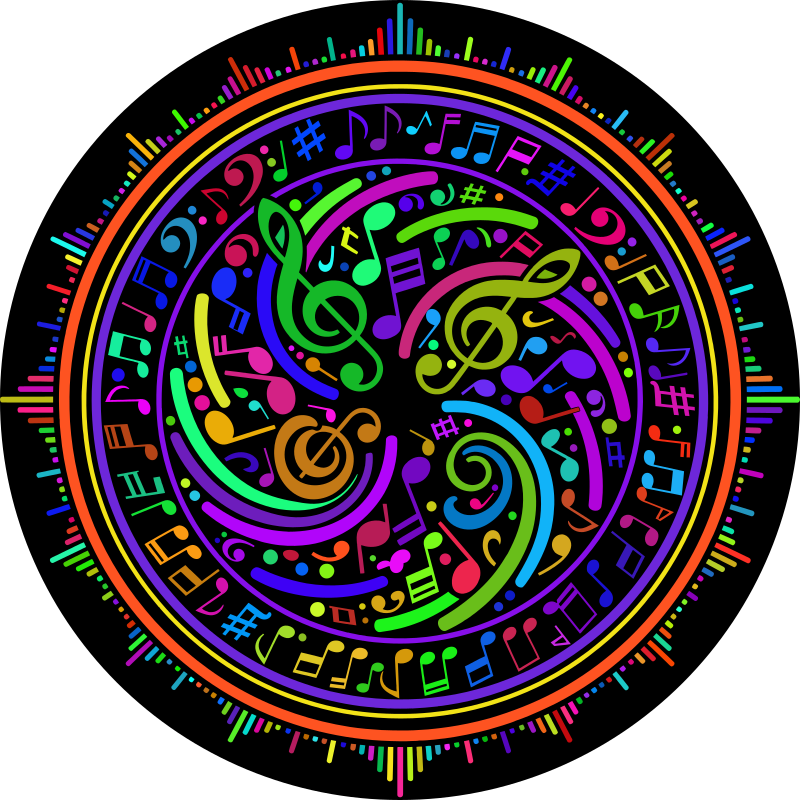 Music Design By Geralt Vectorized Colorful