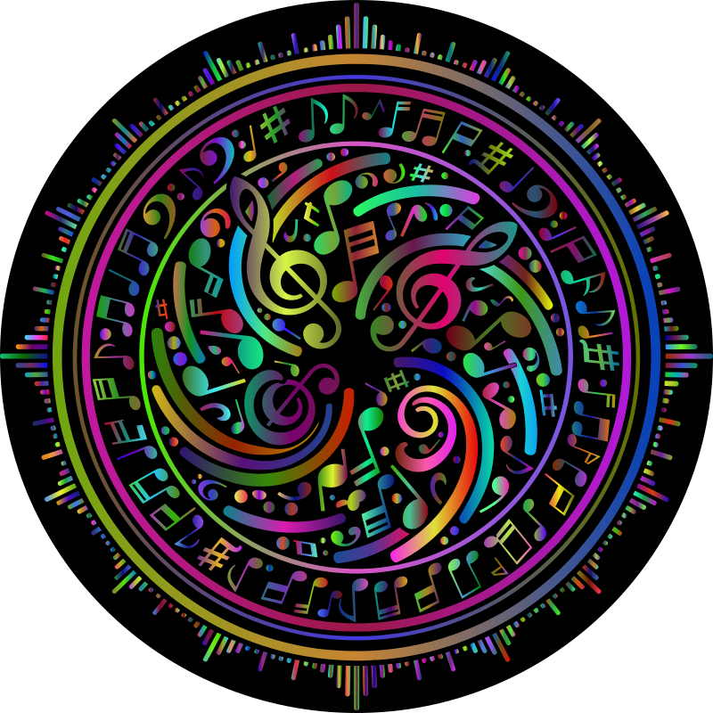 Music Design By Geralt Vectorized Polyprismatic