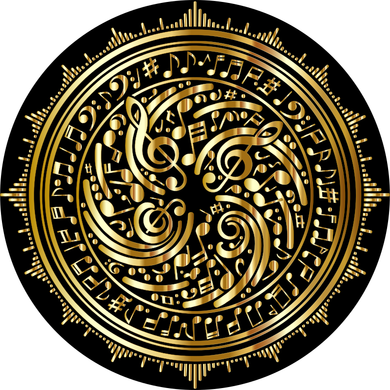 Music Design By Geralt Vectorized Gold