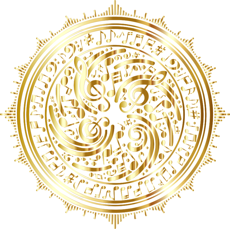 Music Design By Geralt Vectorized Gold No BG