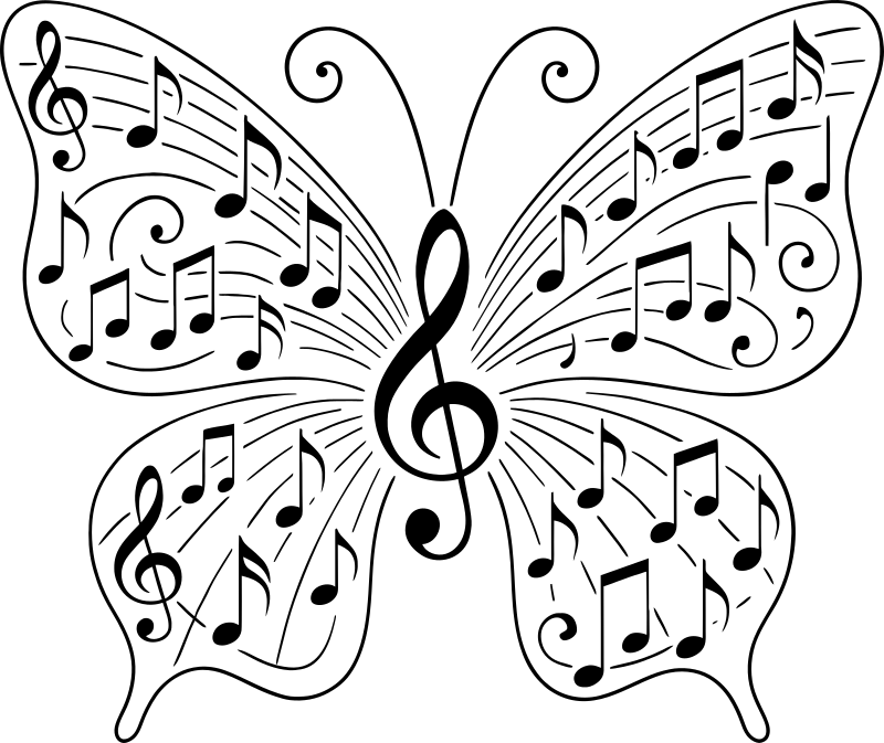 Music Butterfly Vectorized