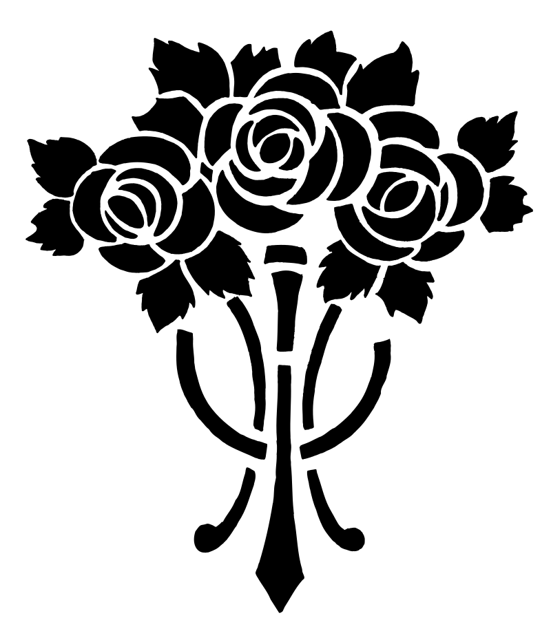 Roses Stencil