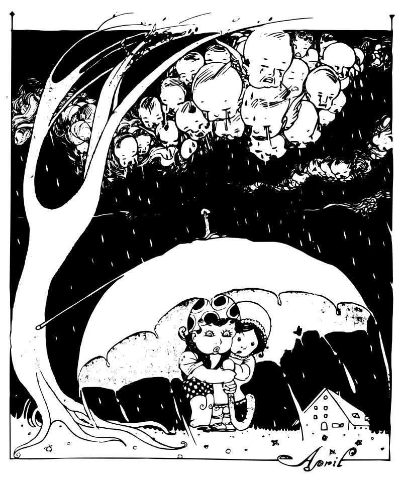 Crying Baby Head Clouds