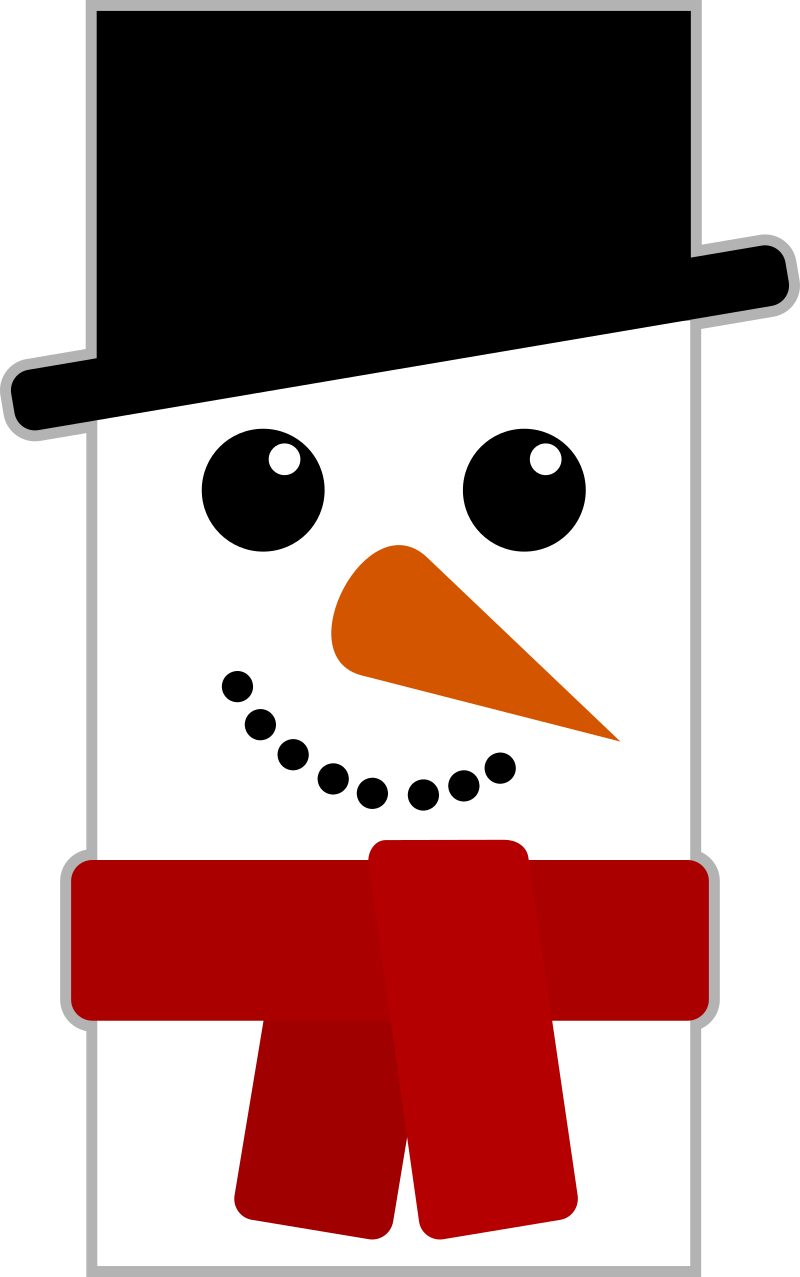 Snowman with black hat