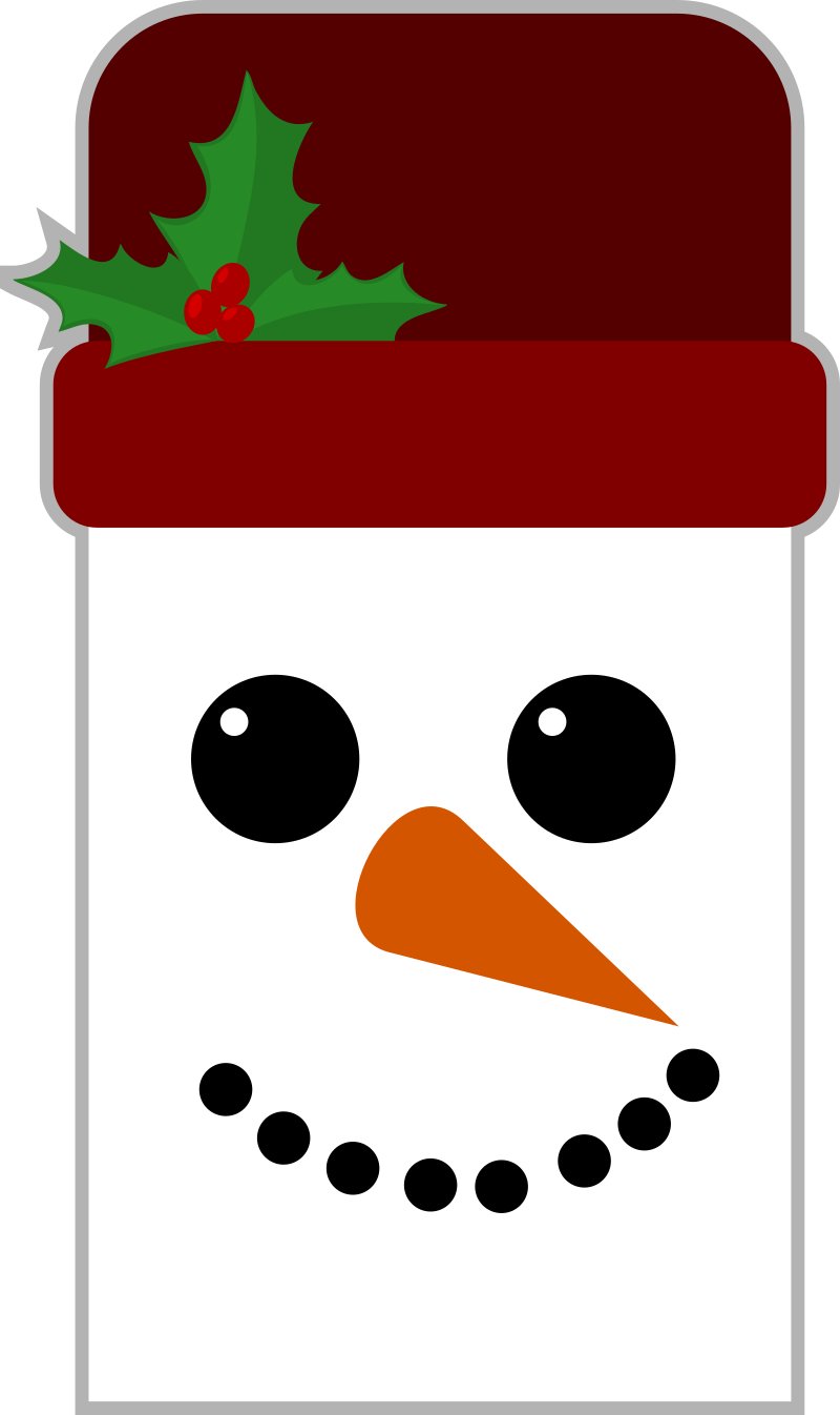 Snowman with red hat