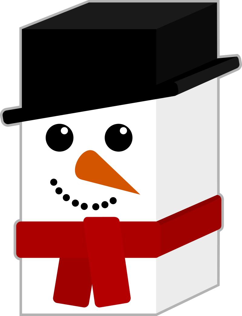 Snowman with black hat block