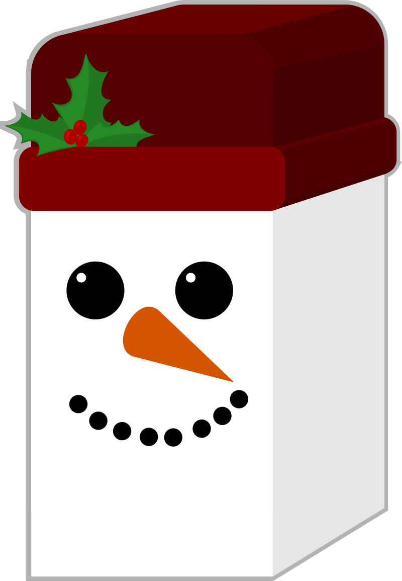Snowman with red hat block